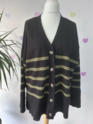 Striped Super Soft Cardigan Size 18 Excellent Used Condition - Image 1 of 3