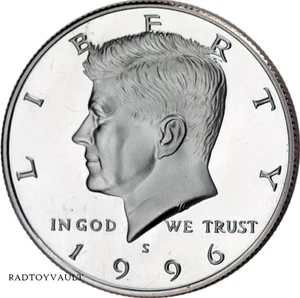 Moneta mezzo dollaro Kennedy 1996 S argento proof direttamente da set proof senza riserva! - Foto 1 di 1