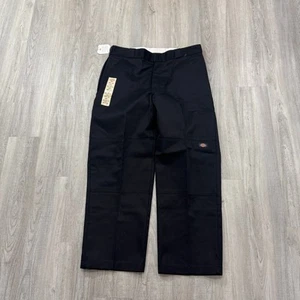 NWT Vintage Dickies Double Knee Work Pants Men's 38 x 30 Black Skater GM Racing - Picture 1 of 12