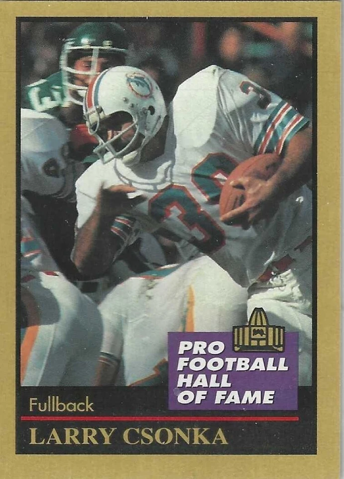 1991 Enor Pro Football HOF #31 Larry Csonka Miami Dolphins Syracuse - Image 1 of 1