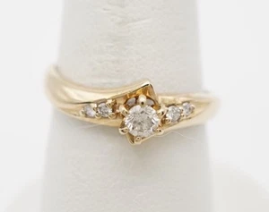 Cocktailring Unisex 14 Karat Gelbgold Diamant. Größe 8,00 - Bild 1 von 14