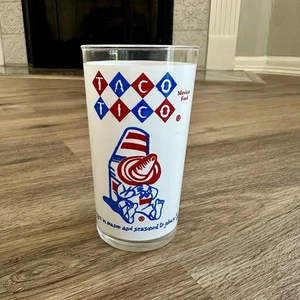 Vintage Taco Tico Trinkglas Becher mexikanisches Fast Food Restaurant Werbung 5 Zoll - Bild 1 von 5