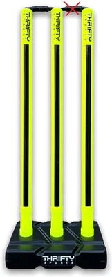 Plastic Wickets, Cricket Stumps with Stand & Bails, Floro Green 🏏 - Изображение 1 из 3