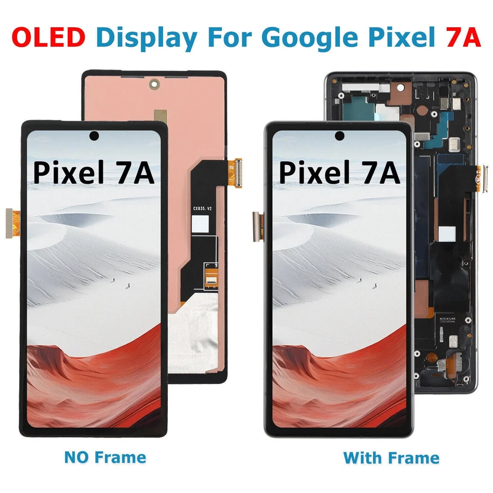 For Google Pixel 7A OLED Display Touch Digitizer LCD Screen Replacement + Frame - Image 1 of 1