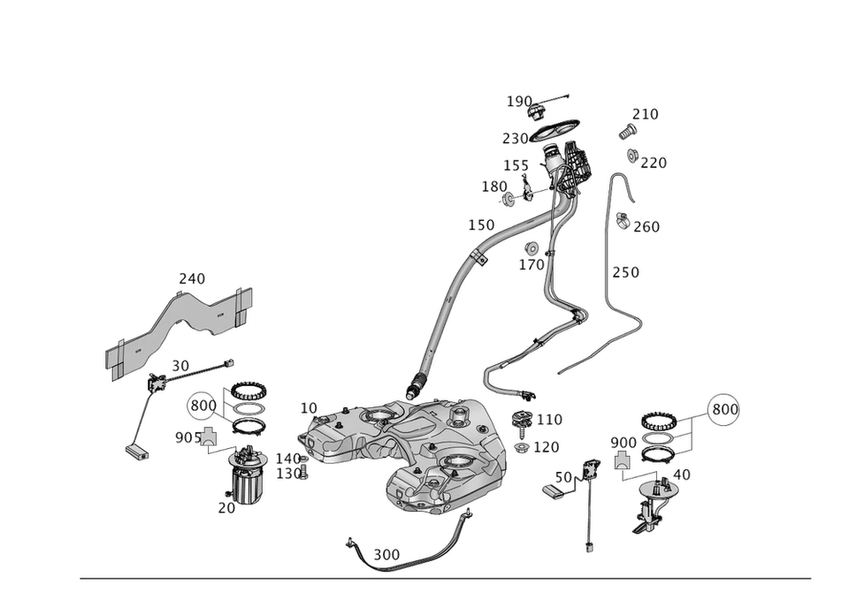Módulo de suministro de combustible original Mercedes-Benz 166-470-29-94 Foto 1 de 1