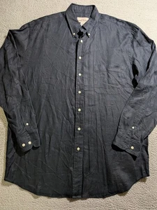 AKA Eddie Bauer Men`s Navy Blue Long Sleeve Button Down Shirt / Size XL Tall - Picture 1 of 12
