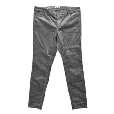 NEW Loft Curvy Skinny Corduroy Pants Size 14 Gray Silver Stretch 38x29 NWOT - Image 1 of 4