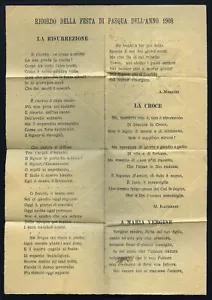 volantino**RICORDO FESTA DI PASQUA 1908- VITTORIA,RAGUSA - Bild 1 von 1