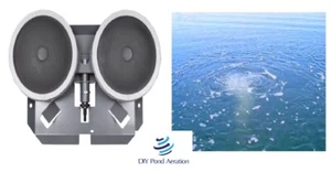 NEW 2-10.5" EPDM Rubber Membrane Air Diffusers Self Sinking Powder Coated Base - Picture 1 of 2