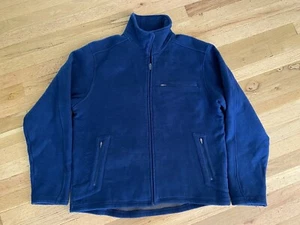 Mountain Khakis Blue Wool Blend Large Jackson Hole Zip Front Hiking Jacket Coat - Picture 1 of 4