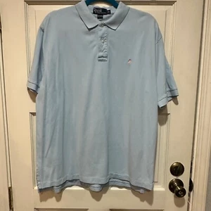 Ralph Lauren Poloshirt Herren XL Hellblau Rosa Pony Freizeit Kurzarm - Bild 1 von 4
