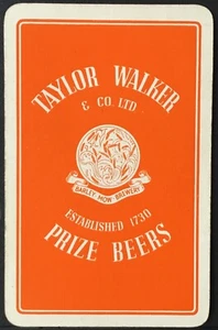 Playing Cards Single Card Old * TAYLOR WALKER * Brewery PRIZE BEERS Advertising - Picture 1 of 3
