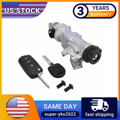 Ignition Switch Lock for VW Jetta Golf Tiguan 2006-2018 With Remote Key Shell Foto 1 de 4
