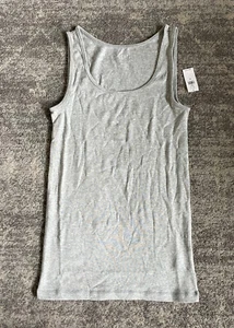 Gap Womens M Modern Tank Top Gray Heathered Basic Lightweight NWT P6 - Picture 1 of 8