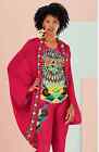 Size L/XL Ashro Red Multi Ethnic African American Pride Laila Duster Jacket