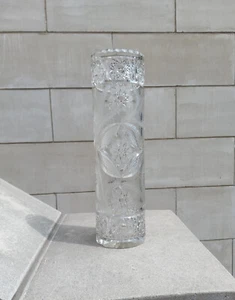 Bohemian Glass Cut Cylinder Vase 16" 19th Century - Picture 1 of 15