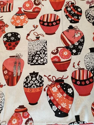 Heat Wave by Michele D'Amore Marcus Fabric 2Yd Urn Vase Jug Ewer Vessel - Image 1 of 3