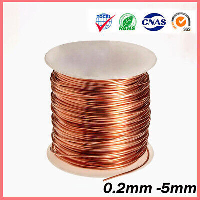 Copper Wire Round Solid Bare Rotor Coil Starter Solenoid Rewinding. 0.2mm To 5mm • 2.46€
