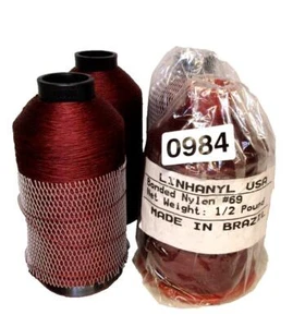 (4) Nylon Bonded Thread #69 Burgundy Maroon Color Upholstery - Leather - Canvas - Picture 1 of 3
