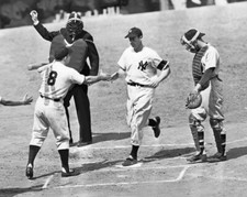 New York Yankees JOE DIMAGGIO and YOGI BERRA Glossy 8x10 Photo Home Run Print