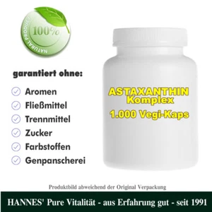 Astaxanthin Komplex 1.000 Vegi-Kaps - Beste HANNES' Qualität - Bild 1 von 1