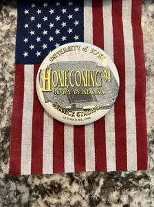 Iowa Hawkeye Homecoming Button 94 IA Vs. Indiana Kinnick Stadium 8 de octubre de 1994 - Imagen 1 de 1