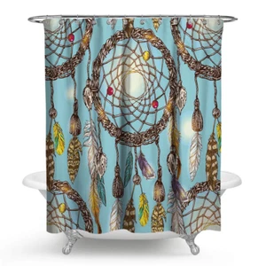 Boho Dreamcathcer Shower Curtain Ethnic Feathers Bathroom Decor Washable 72 In - Picture 1 of 6