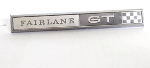 1966-1967 Ford Fairlane 500 GT & GTA Door Panel Emblem, original, used - Picture 1 of 2