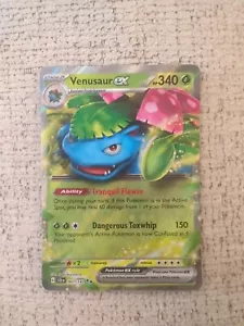 Tarjeta de Juego de Cartas Coleccionables Pokémon Corona Estelar Holo Doble Rara Venusaur EX 001/142 - ¡Como Nueva! - Imagen 1 de 2