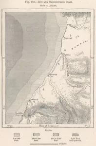Sidi Ifni, Agadir & neighbouring coast. Morocco 1885 old antique map chart - Picture 1 of 1