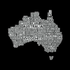 Australiana Typography A1+ High Quality Canvas Print - Bild 1 von 1