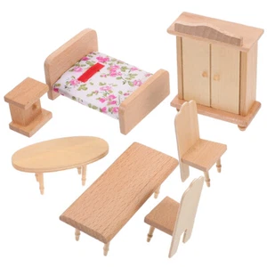 Small Wooden Furniture Model Miniature Adorn Toy Room Decoration - Picture 1 of 12