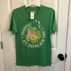 NWT Nickelodeon Spongebob SquarePants St. Patricks Day T-shirt Size Small Green - Picture 1 of 14