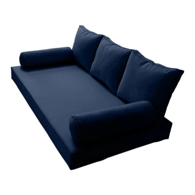 STYLE 3 - Mattress & Pillow Daybed Porch Swing Piped Trim Twin AD101 COVERS ONLY - Image 1 of 4