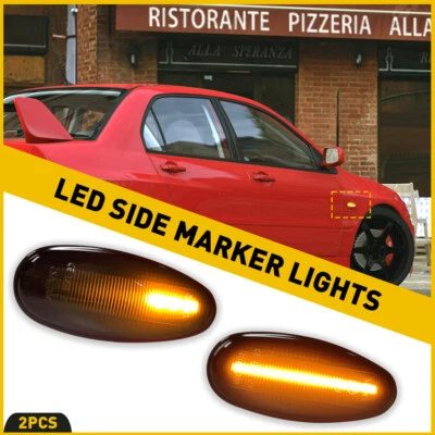 2 комплекта для Mitsubishi Outlander 2003-2006 годов выпуска дымовой последовательный светодиодный боковой маркер сигнал - Изображение 1 из 4