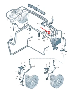 AUDI TT 8J Brake Line From Master Cylinder To Hydraulic 8J2614706G NEW GENUINE - Picture 1 of 2