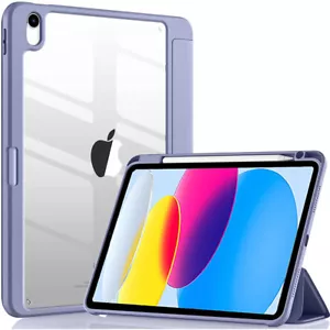 For iPad 10/9/8/7/6/5th Gen Air Pro 13 11 Mini Case Cover Clear W/Pencil Holder - Picture 1 of 46