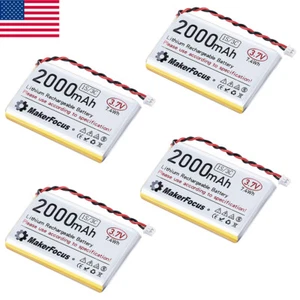 4PCS 2000mAh 3.7V Lipo Battery 103450 JST 1.25 Plug for Arduino Nodemcu ESP32 - Picture 1 of 10