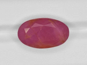 GII Certified GUINEA Ruby 19.62 Cts Natural Untreated Deep Pinkish Red Oval - Picture 1 of 4