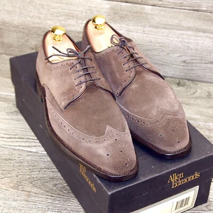 * NUEVO EN CAJA * $395 Allen Edmonds BEL AIR 7.5 D Gamuza Chocolate * Añadir $15 Árboles Nuevos - Imagen 1 de 14