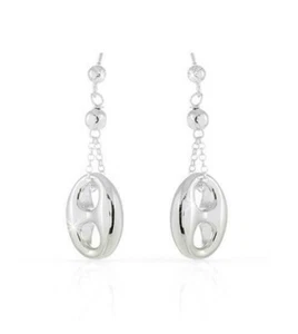 Pendientes de cadena de gota de grano de café de plata esterlina 4,5 g *NUEVOS* 925 Navidad mejor amigo regalo mamá - Imagen 1 de 12