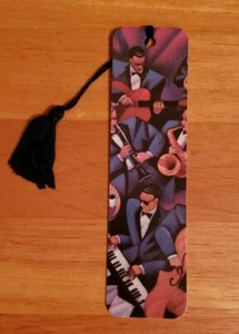Antiochia Jazz Musiker Musik Lesezeichen mit Quaste Gil Adams 1994 Made in USA - Bild 1 von 2