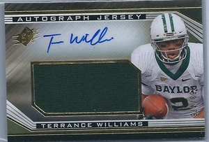 2013 SPx Football Terrance Williams Baylor Rookie Autograph Jersey Card #353/475 - Picture 1 of 2
