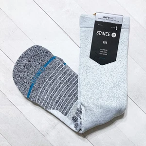 Stance Running Socks 1pr Crew Mens L Athletic Arch Support Lt Cushion - Picture 1 of 7