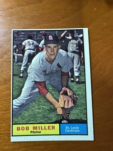 1961 Topps Baseballkarte #314 Bob Miller St. Louis Cardinals EXMT - Bild 1 von 2