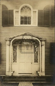 RPPC Boothbay Harbor,ME Lincoln County Maine Door, Steps, Real Photo - Picture 1 of 5