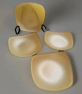 Riverside Design Gruppenform Schalen 4 Salat Dessert SeaGlass Gold Recycelt USA - Bild 1 von 12