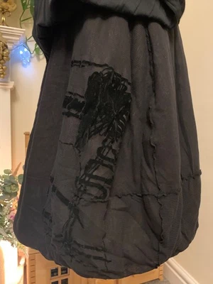 Voluminous Balloon Net Puff Velvet Scribble Statement Rundholz Skirt L 14 16 18 - Image 1 of 4