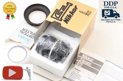 RARO [sin usar con capucha HK-2 y caja] Nikon Nikkor 24mm f/2 Ai-s lente... - Imagen 1 de 4