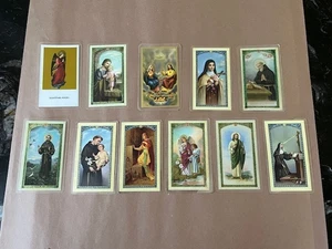 11 VINTAGE ITALIAN PRAYER CARDS 4" x 2.5" LAMINATED CHRISTIANITY RELIGION - Picture 1 of 14